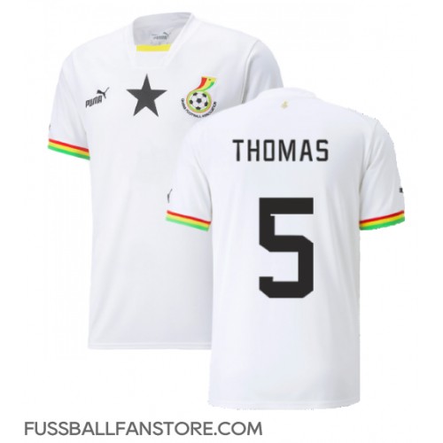 Ghana Thomas Partey #5 Replik Heimtrikot WM 2022 Kurzarm